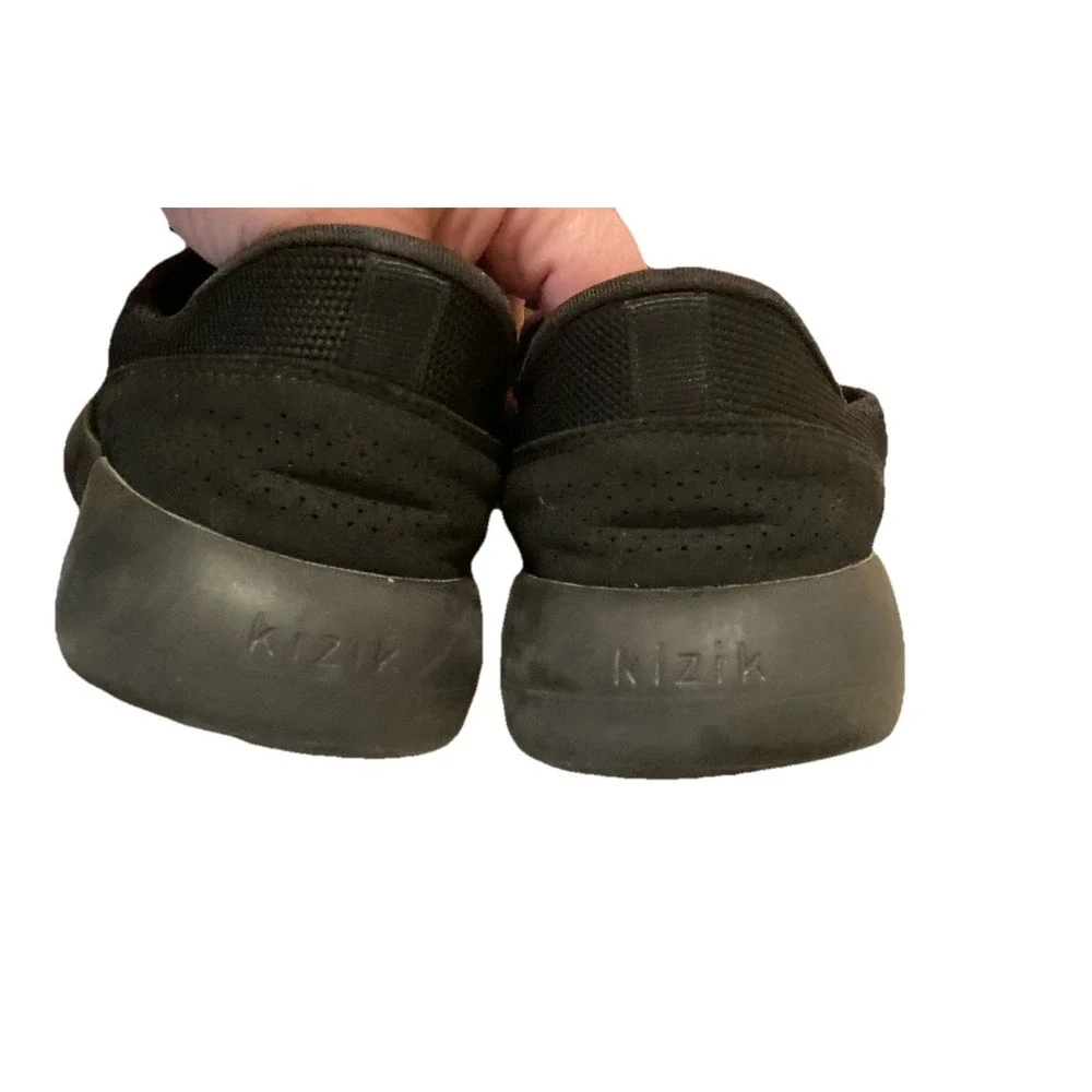 Kizik Madrid Sneakers Women's 8W Mens‎ 6.5W Eco Knit Black Hands Free Shoes